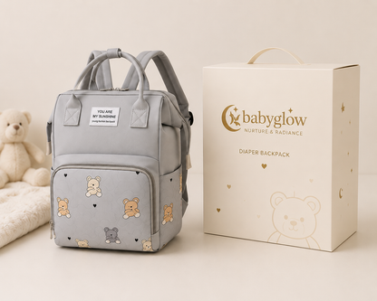 🧸 BabyGlow Baby Backpack – Teddy Bear Edition