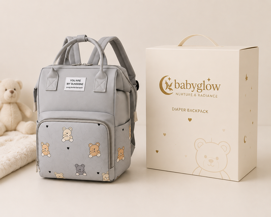 🧸 BabyGlow Baby Backpack – Teddy Bear Edition