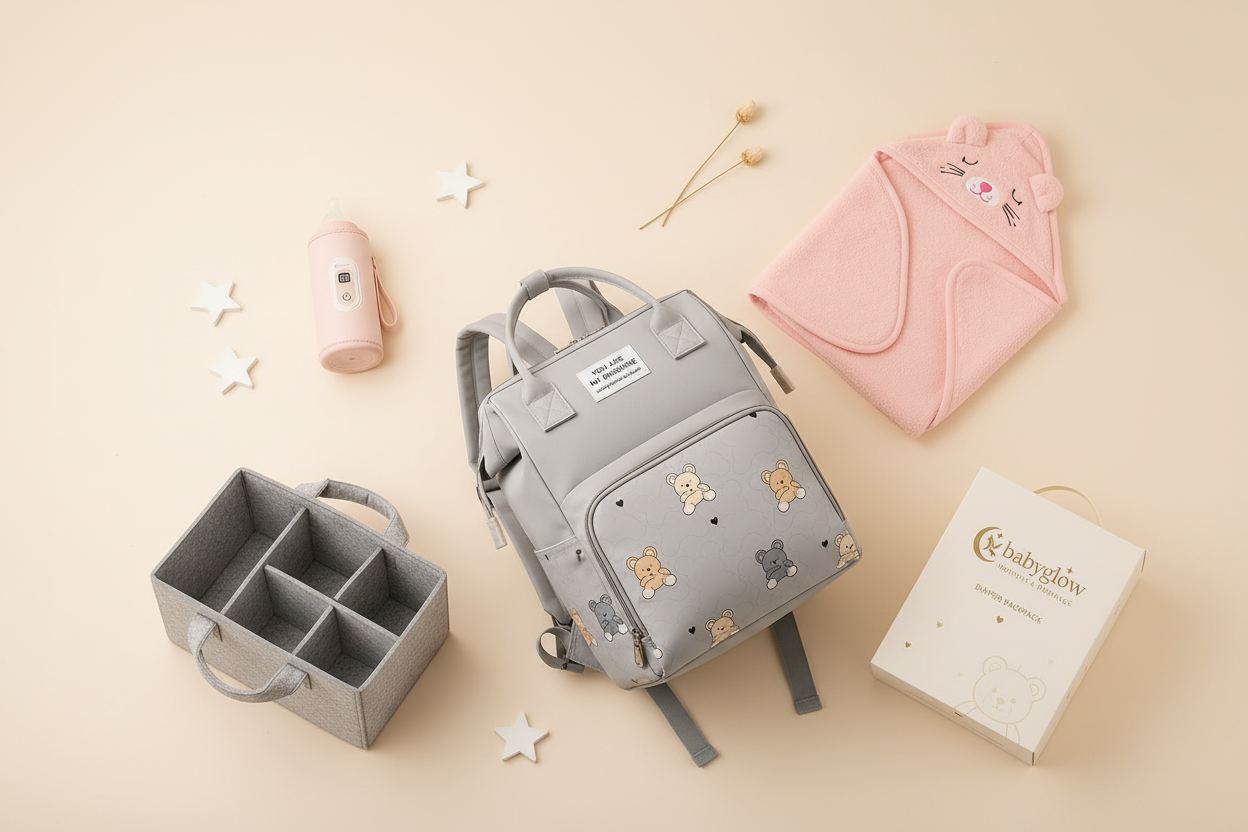 Full BabyGlow Set - all 4 baby essentials flat lay